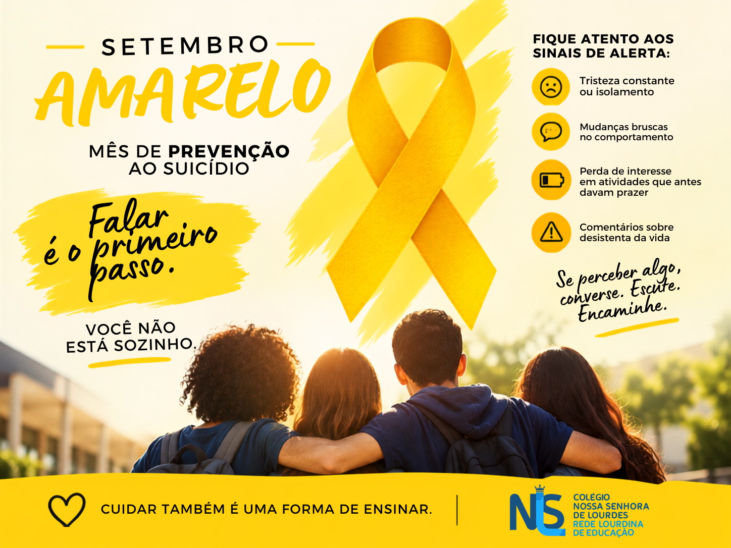 Setembro Amarelo: Escola promove ações de conscientização e valorização da vida